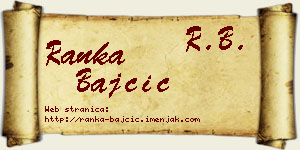 Ranka Bajčić vizit kartica